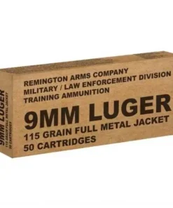 Remington Mil/LE Overrun 9mm Luger 115 Grain FMJ, 50 Rounds B9MM3