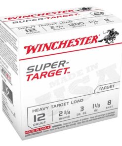 Winchester Super Target 12GA 2-3/4″ #8 Shot Heavy Target Load Shells 25RD TRGT12M8